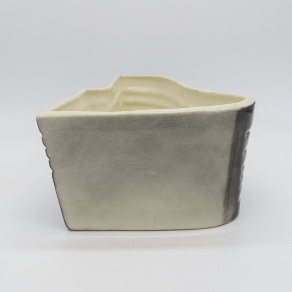 Vintage HORTON CERAMICS TEXAS 1950s Black White Stripe Midcentury Indoor Planter - Picture 5 of 10